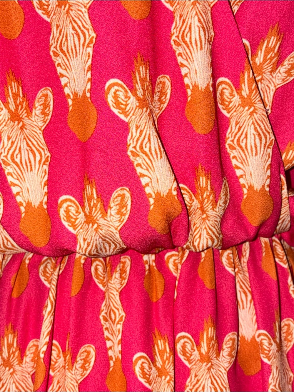 Harper Wren Pink Ruffle Mini Dress with Zebra Head Print - Picture 4 of 4
